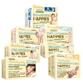 Beaming Baby Bio-Degradable Nappies No Nappy Rash after 7 Days or Your Money Back